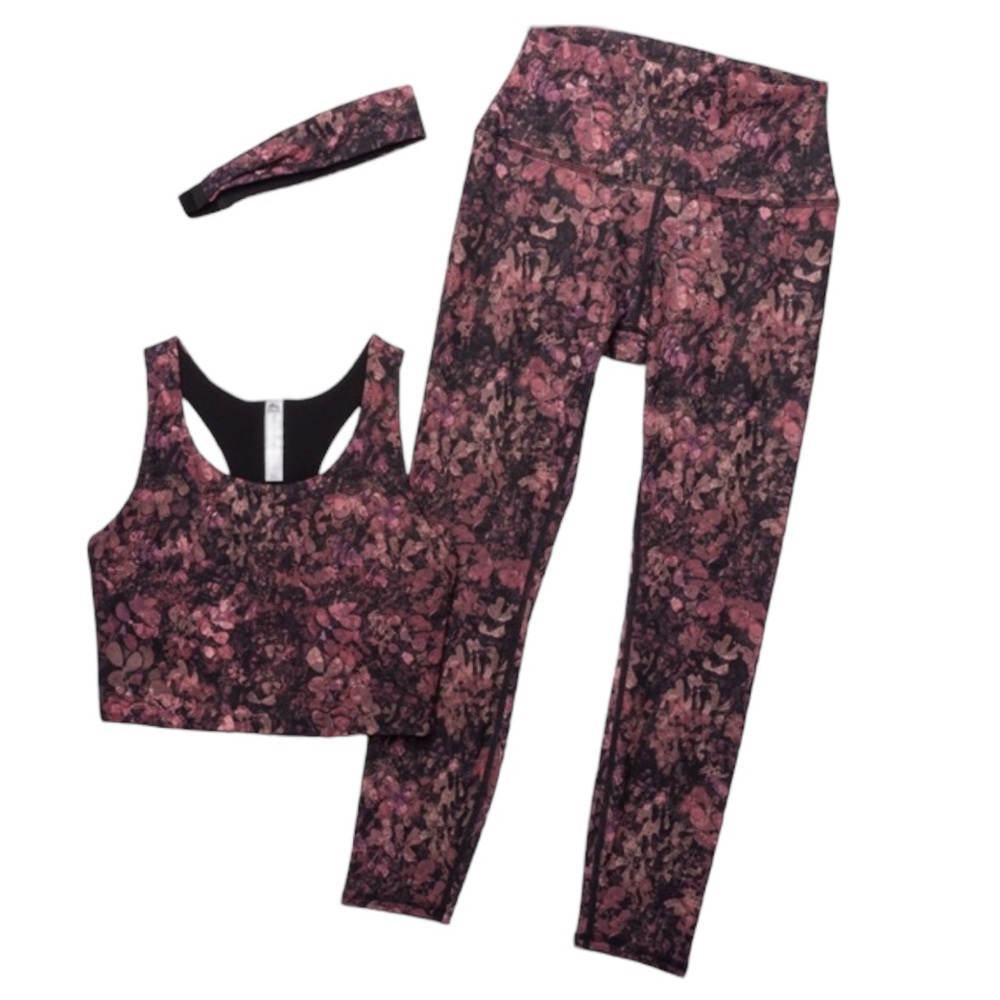 RBX Reversible Cropped Sports Bra, Leggings and Headband Gift Set NEW!